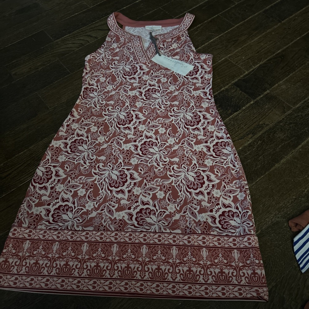 Magnolia Grace Alhambra‎ Coral Sleeveless Knit Dress NWT Womens XS